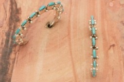 Zuni Sleeping Beauty Turquoise Earrings
